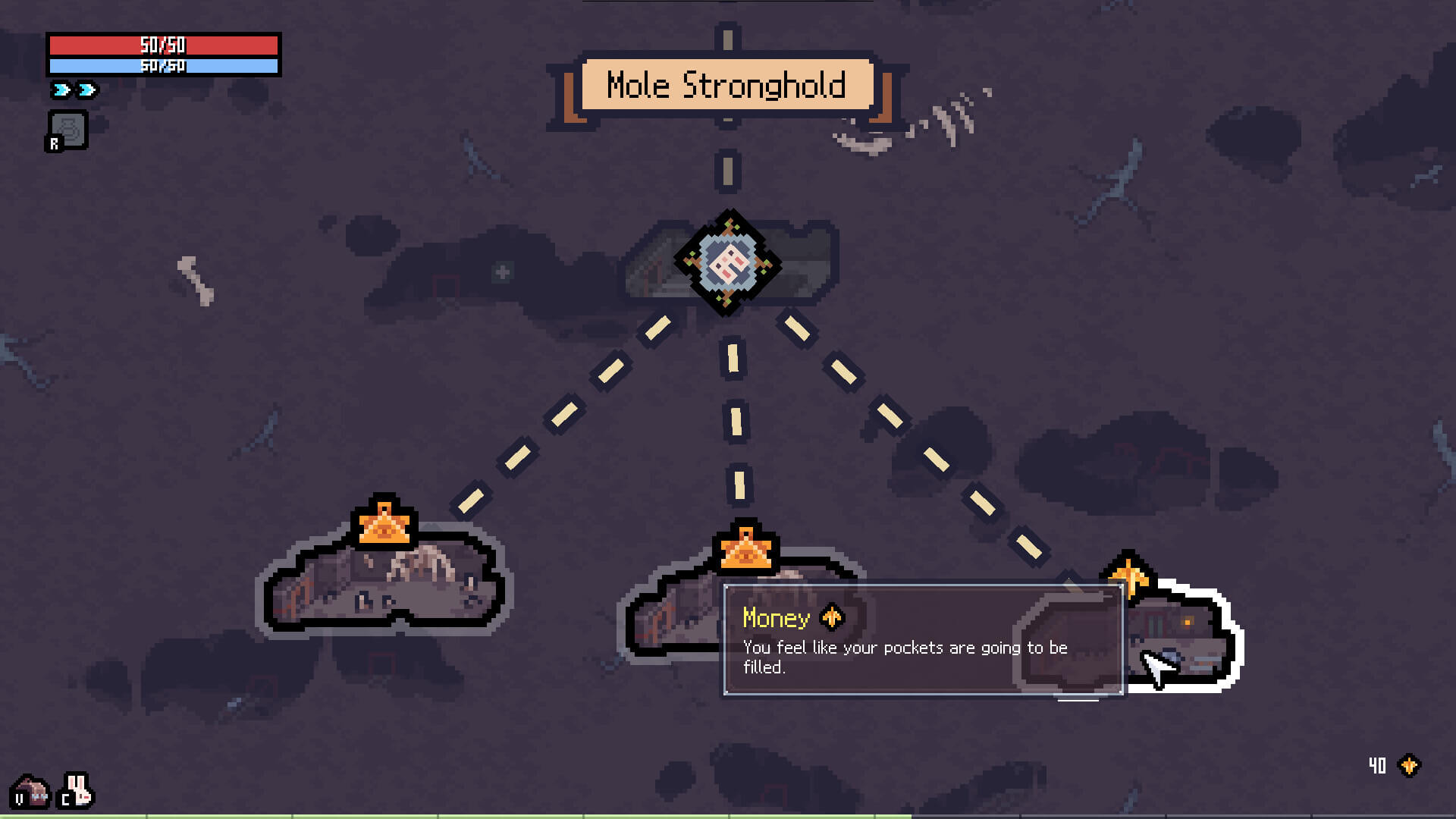 Official Sephiria combat screenshot with the rabbit hero fighting enemies in the tower